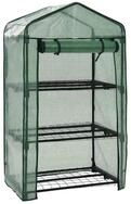furnicato Gew&auml;chshaus Mini-Gr&uuml;n 69x49x125 cm mit 3 Regalen