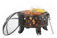 relaxdays Feuerschale mit Grillrost
