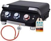 Skandika Camping-Gasgrill 3-Brenner Gasplancha Palo, Balkongrill, Tischgrill,