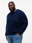 Tommy Hilfiger Big & Tall Rundhalspullover BT-MOCK CABLE CREW NECK Gro&szlig;e...