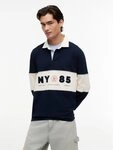 Tommy Jeans Langarm-Poloshirt RELAX PANEL RUGBY Relaxed fit mit Polokragen