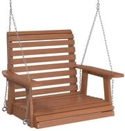 vidaXL Hollywoodschaukel Garten-H&auml;ngestuhl mit Metallketten Braun Massivholz...