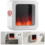 KAMINIO Tischfeuer MIA, 3D-Flammeneffekt wei&szlig; 40 cm x 17,5 cm x 40 cm