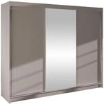 MIRJAN24 Kleiderschrank Derby I Schwebet&uuml;renschrank mit Spiegel, Kleiderstange...