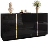 Lookway Kommode ONYX Moderne Hochglanz Sideboard mit 3 Schubladen