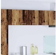 vidaXL H&auml;ngeschrank H&auml;ngeschrank mit T&uuml;r 2 pcs Altes Holz und Wei&szlig; 60 x 31...