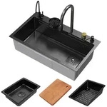 ML-DESIGN K&uuml;chensp&uuml;le Sp&uuml;lbecken aus Edelstahl Einbausp&uuml;le mit Wasserhahn &
