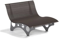 HOME DELUXE Doppelliege WPC Wellenliege NIRA - 50,5 /105 x 148 x 152 cm, 50,5 /105 x