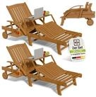Juskys Multifunktionsliege SunScape, 2 St., 4-fach verstellbare R&uuml;ckenlehne,...