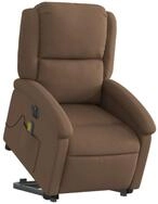 vidaXL Sessel Elektrischer Massagesessel mit Aufstehhilfe Braun Stoff (1-St)