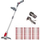 ikra GmbH Akku-Rasentrimmer IART 1224, 24 cm Arbeitsbreite Messer, (mit 60...