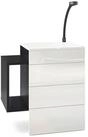 Vladon Nachttisch Queens (Nachttischschrank mit 2 Schubladen, und 1 seitlichem...