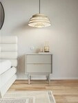 Selsey Nachttisch VIVIARO, 2 Schublanden mit Soft-Close-Funktion und goldfarbenem