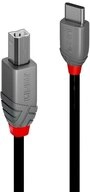Lindy LINDY USB-Kabel USB 2.0 USB-C&reg; Stecker, USB-B Stecker 2.00 m Schwarz