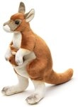 Uni-Toys Kuscheltier K&auml;nguru mit Baby (angen&auml;ht) - 23 cm (H&ouml;he) - Pl&uuml;schtier,