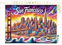 CALVENDO Puzzle CALVENDO Puzzle San Francisco - In lebendiger Tusche, 1000 Teile