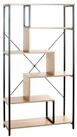 HAKU Regal PAMPLONA 3 Regal - eiche-schwarz - MDF, Metall - H. 163cm x B. 84cm,