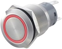 TRU COMPONENTS Schalter Vandalensicherer Schalter 19 mm mit Ringbeleuchtung...