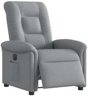 vidaXL Sessel Relaxsessel Elektrisch Hellgrau Stoff (1-St)