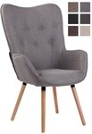 CLP Loungesessel Ashford Stoff, mit Eichenholzgestell