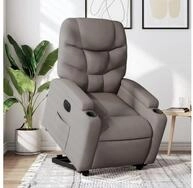 vidaXL Relaxsessel, Relaxsessel mit Aufstehhilfe Elektrisch Taupe Stoff