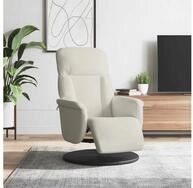 vidaXL Relaxsessel, Relaxsessel mit Fu&szlig;teil Creme Samt