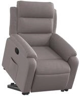vidaXL Sessel Relaxsessel mit Aufstehhilfe Taupe Stoff (1-St)