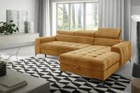 Fun M&ouml;bel Ecksofa Schlafsofa Sofa AGNESA XS Stoff Salvador, inkl. Bettkasten,
