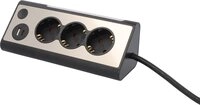 UNITEC Unitec Tischsteckdose 3-fach mit Schalter 2x USB Steckdosenleiste,
