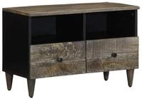 vidaXL Schrankmodule TV-Schrank Hellgrau 70x33,5x46 cm Massivholz Mango