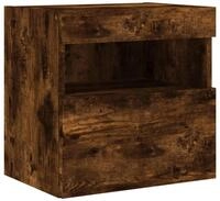 vidaXL TV-Wand TV-Wandschrank mit LED-Leuchten R&auml;uchereiche 40x30x40 cm, (1-St)