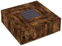 vidaXL Couchtisch Couchtisch mit Infinity-LED R&auml;uchereiche 100x100x40 cm (1-St)