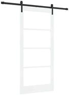 vidaXL Haust&uuml;r Schiebet&uuml;r ORKDAL Wei&szlig; und Schwarz 93 x 202 cm (1-St)