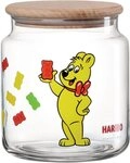 Ritzenhoff & Breker Vorratsglas HARIBO Allover, 1,1 Liter, Glas, Holz, Silikon,