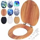 Casaria WC-Sitz, Doppelte Absenkautomatik MDF Holz hygienisch Toilettensitz...