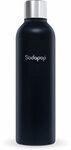 Sodapop Trinkflasche Edelstahlflasche 750ml schwarz f&uuml;r Logan & Cooper Pro,...