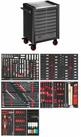 VIGOR Werkstattwagen VIGOR Werkstattwagen SeriesL, mit Sortiment, V1901-X/376,