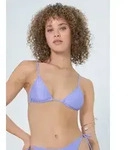 LSCN by LASCANA Triangel-Bikini-Top Gladys, in trendiger Glitzeroptik lila 36