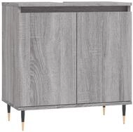 vidaXL Badkommode, Badschrank Grau Sonoma 58x33x60 cm Holzwerkstoff