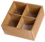 Siena Garden Anzuchttopf Anzucht & Kr&auml;uter Cube 4 x 1 l &ndash; Holz, mit Quellerde