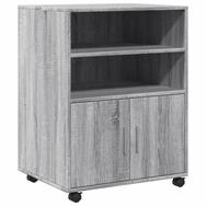 vidaXL Aktenschrank Rollschrank Grau Sonoma 60x48x81 cm Holzwerkstoff (1-St)
