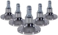 hjh OFFICE Stuhlrolle Stuhlgleiter Stand C Aluminium, (5er Pack)