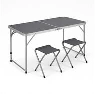 Greemotion Campingtisch Faro Klapptisch-Set anthrazit mit 4 St&uuml;hlen f&uuml;r Camping (1x
