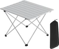 Woltu Campingtisch, Alu Campingtisch mit Tragetasche 56x46 cm