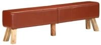 vidaXL Essbank Bank Turnbock-Design Braun 160 cm Echtleder