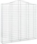 vidaXL Blumentopf Gabionen mit Hochbogen 3 Stk. 200x30x200/220cm Verzinktes...