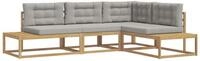 vidaXL Sofaelement Outdoor-Sofagarnitur Wei&szlig; 277,5 x 198,5 x 73 cm Polyester...