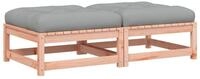 vidaXL Hocker, Gartenhocker mit Kissen 2 Stk. Massivholz Douglasie