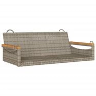 vidaXL Gartenbank H&auml;ngebank Grau 109x62x40 cm Poly Rattan (1-St)