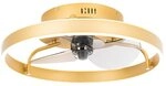 Qazqa Deckenventilator Maddy, (nicht austauschbare) LED, Gold/Messing, Modern,...